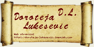 Doroteja Lukešević vizit kartica